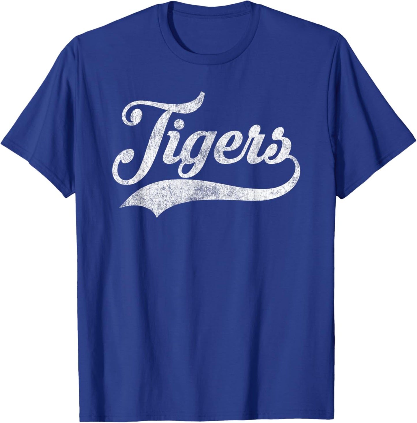 Retro Tigers School Sports Name Women Kids T-Shirt - T-Shirt | Royal