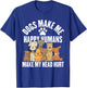 Dogs Make Me Happy Humans Make My Head Hurt T-Shirt - T-Shirt | Royal