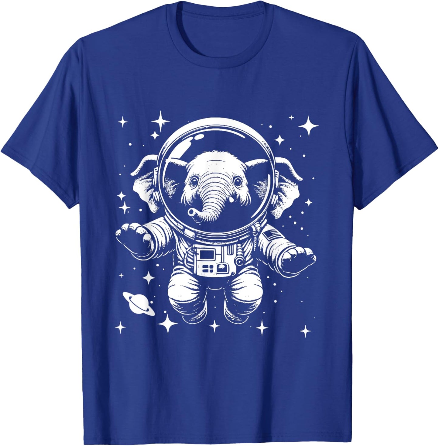 Elephant Dad Mom Space - Astronaut Elephant T-Shirt - T-Shirt | Royal