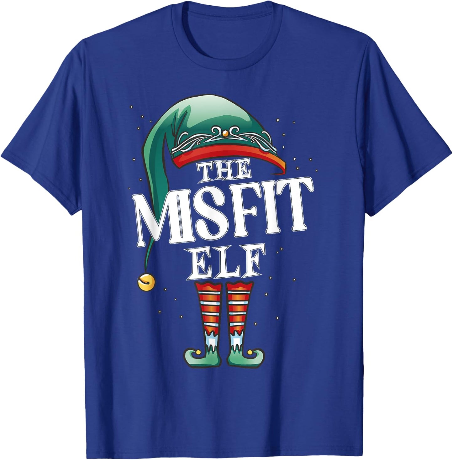 Misfit Elf Christmas Group Xmas Pajama Party T-Shirt - T-Shirt | Royal