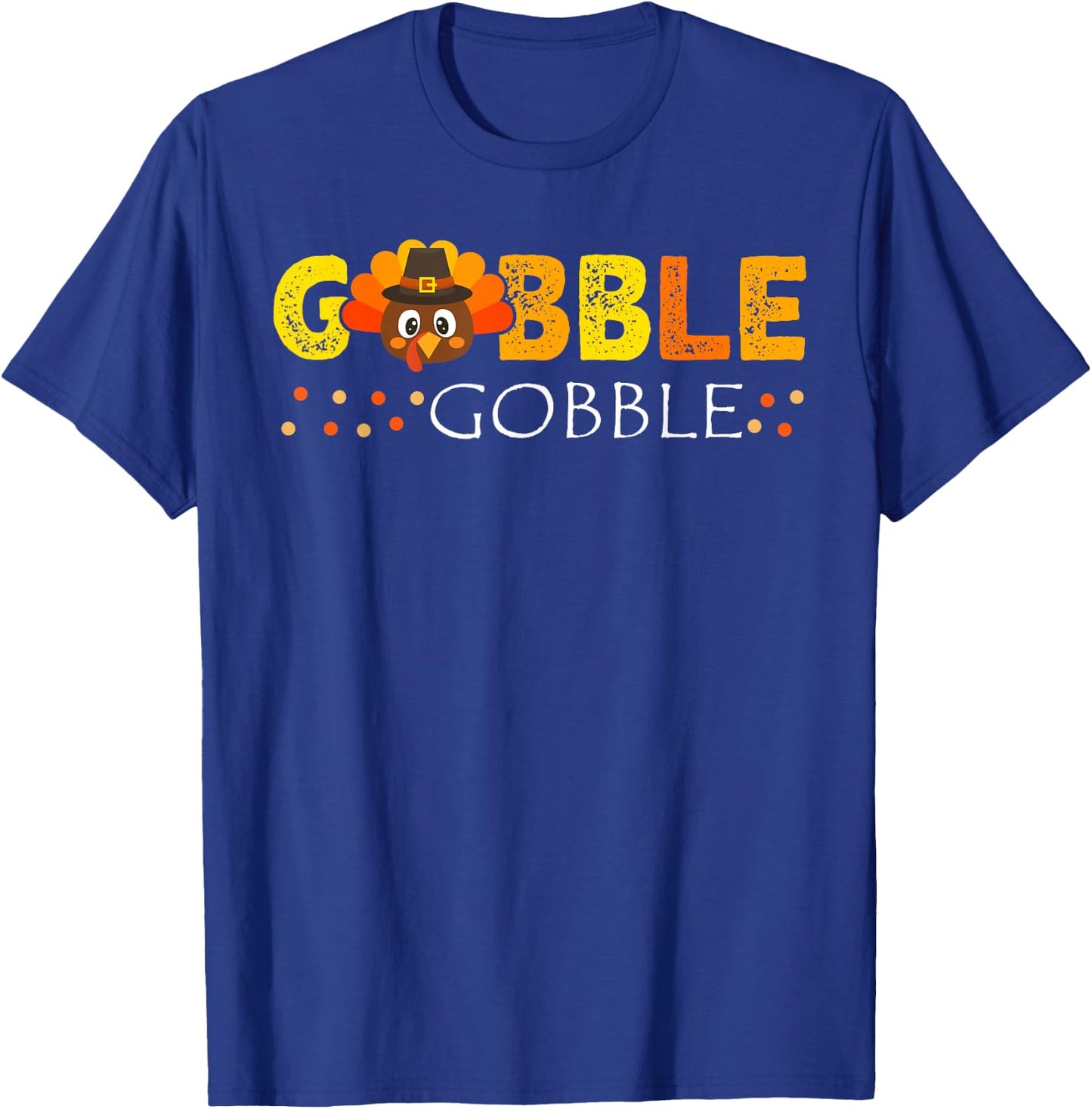 Gobble Gobble Kids Thanksgiving Turkey Kids Gobble Gobble T-Shirt - T-Shirt | Royal