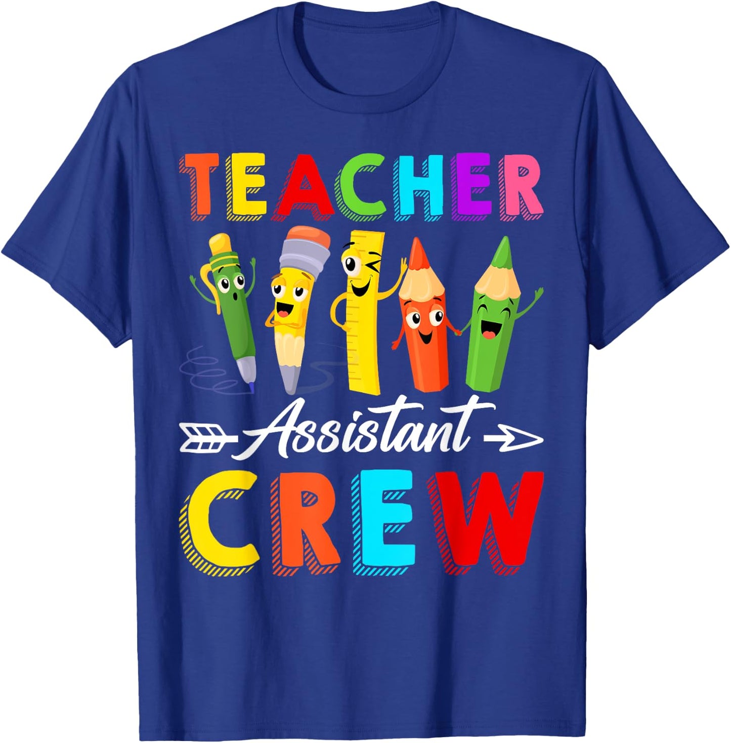 Teacher Assistant CrewTeacher Appreciation Back To School Men Women Girls Kids T-Shirt - T-Shirt | Royal