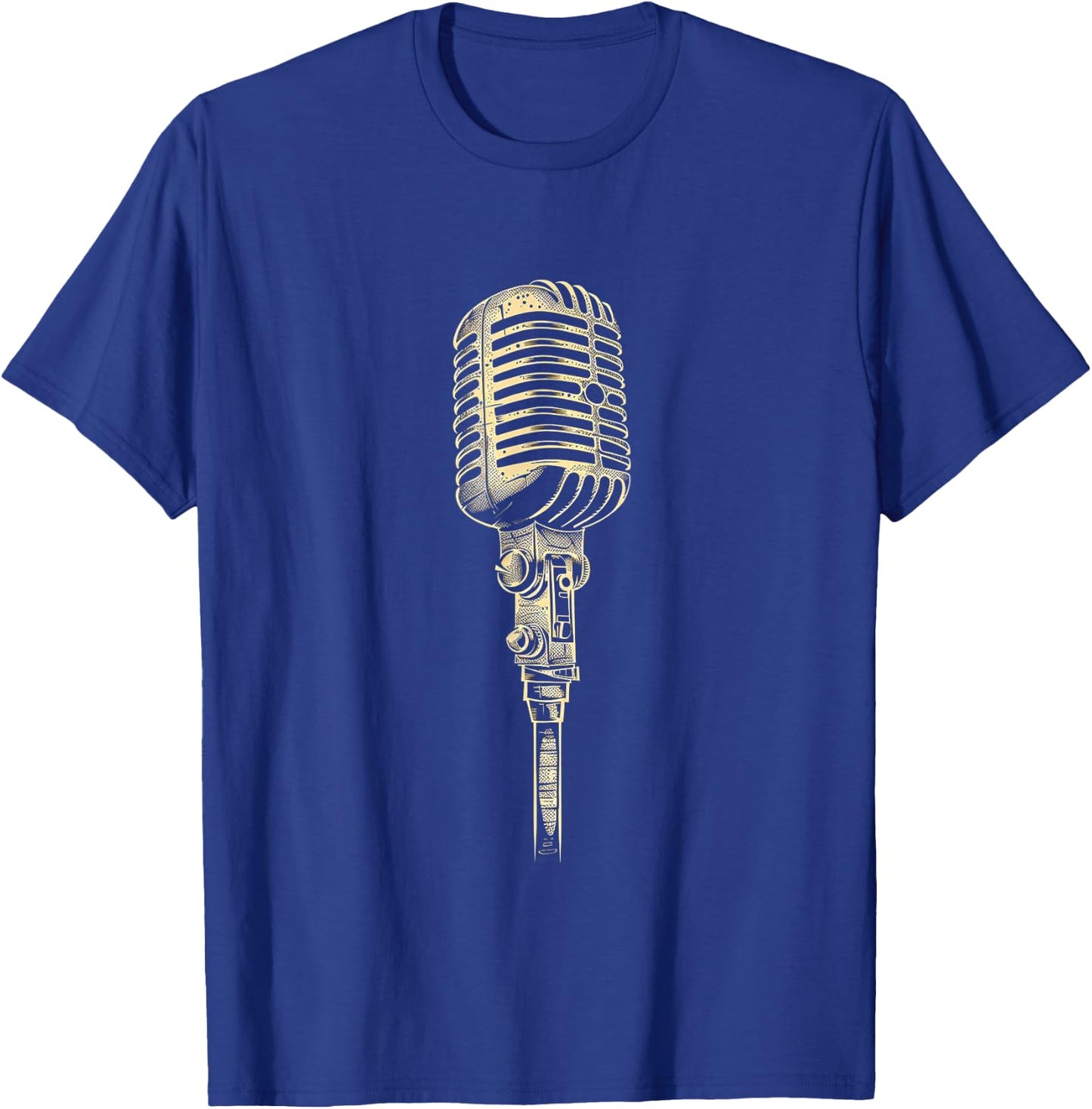 Vintage Microphone T-Shirt - T-Shirt | Royal
