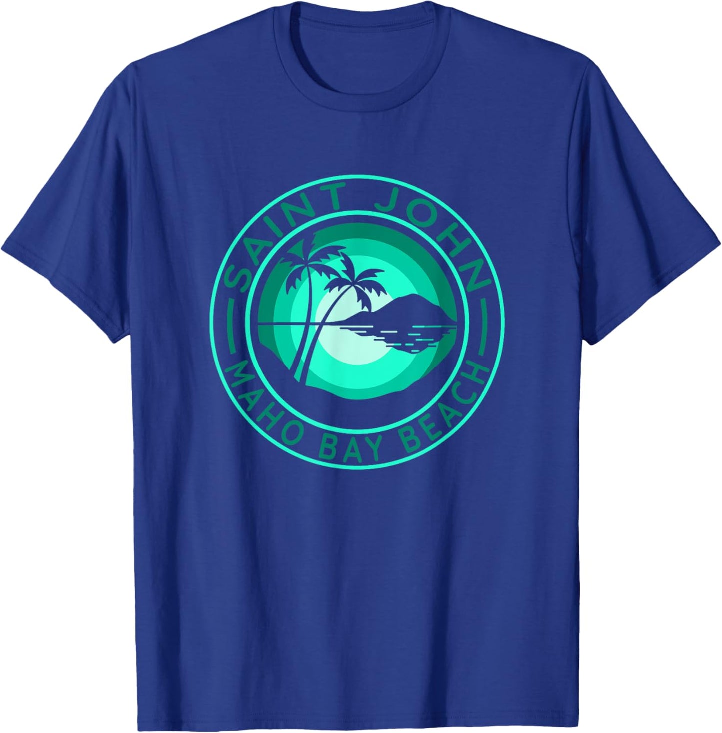 St. John - Maho Bay - Tropical Beach Scene T-Shirt - T-Shirt | Royal
