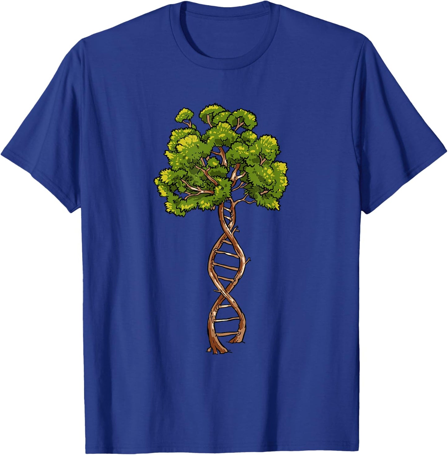 Science DNA Tree of Life Biology Genetics Environment Lovers T-Shirt - T-Shirt | Royal
