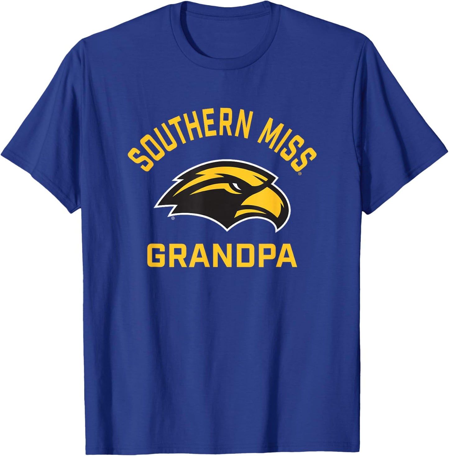 Southern Mississippi Golden Eagles Arched Grandpa T-Shirt - T-Shirt | Royal