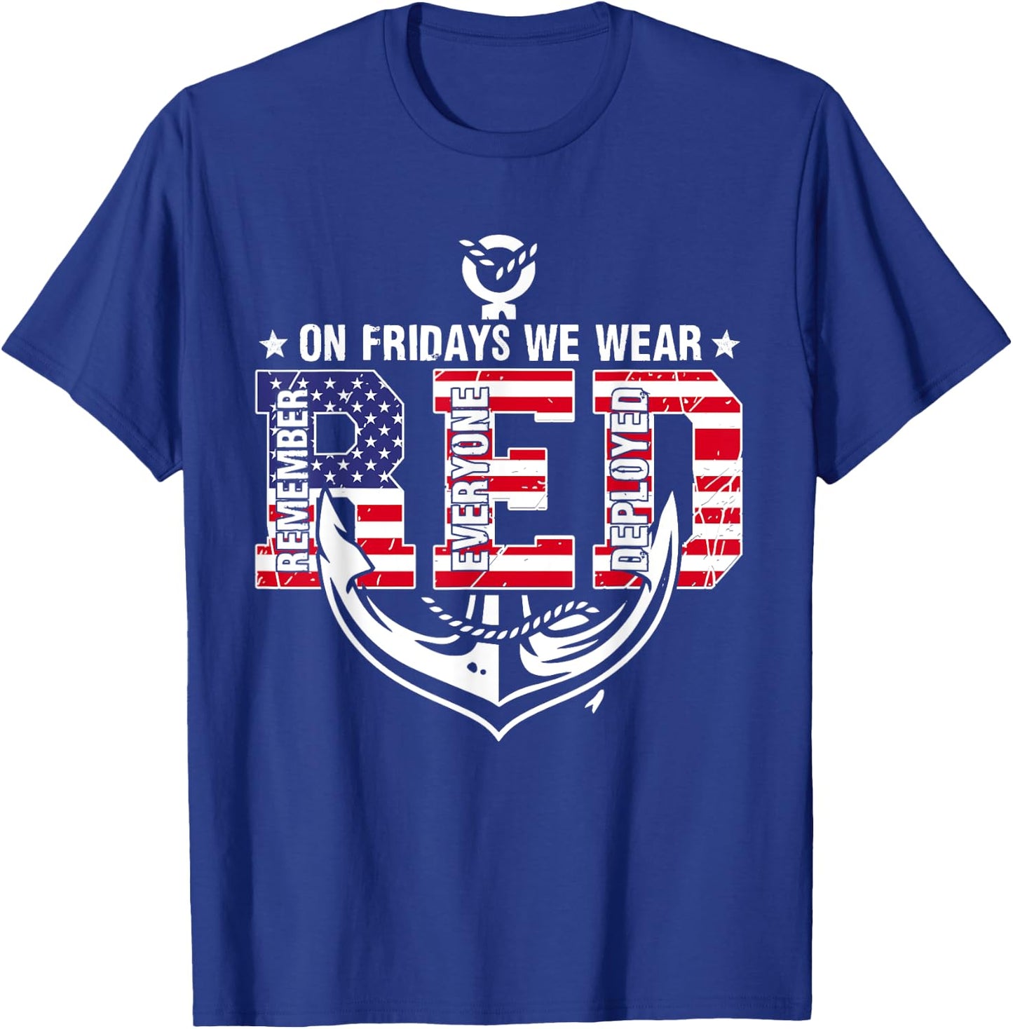 On Fridays We Wear Red Friday Troops US Flag Military T-Shirt - T-Shirt | Royal
