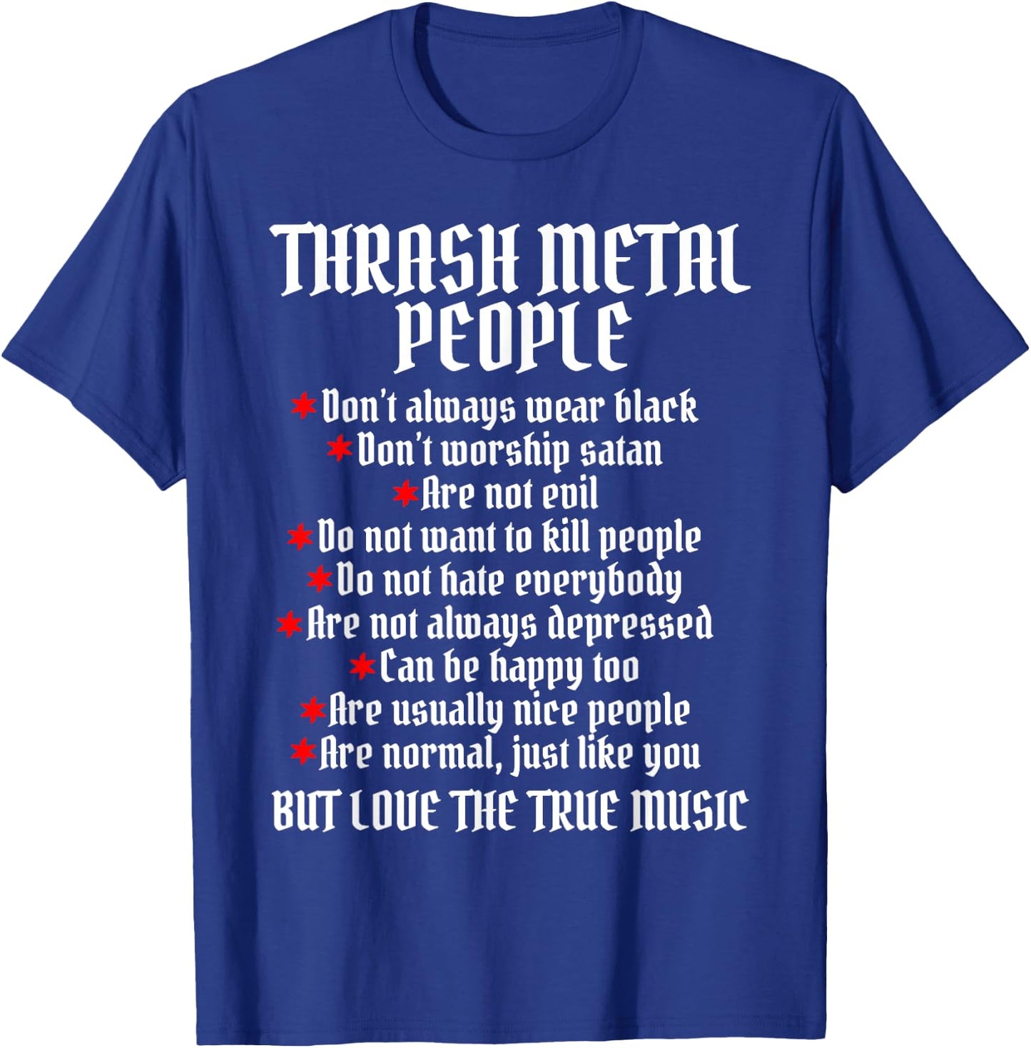 Thrash Metal Concert Band Music Genre Thrash Metal T-Shirt - T-Shirt | Royal