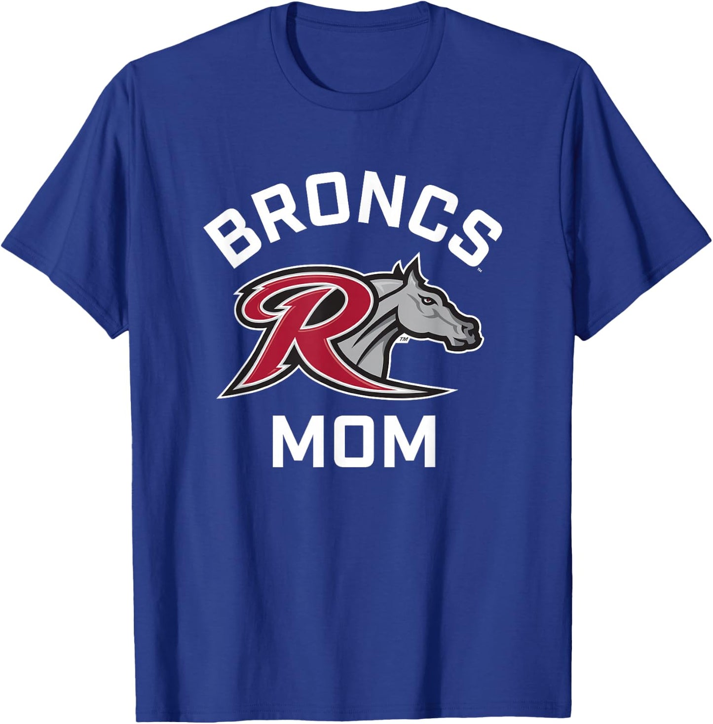 Rider University Broncs Arched Mom T-Shirt - T-Shirt | Royal