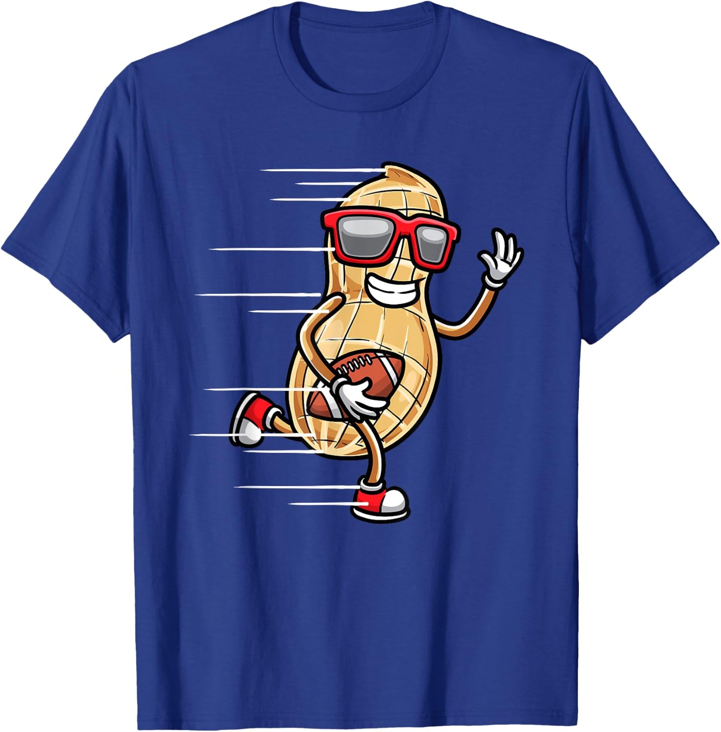 Peanut Football Player Sports Fan Kids Men Women T-Shirt - T-Shirt | Royal