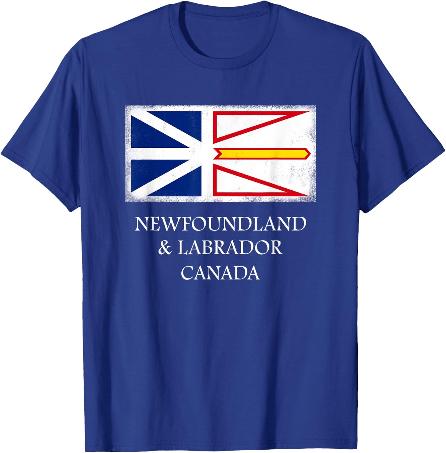 Newfoundland Labrador Canada Vintage Provincial Flag T-Shirt - T-Shirt | Royal