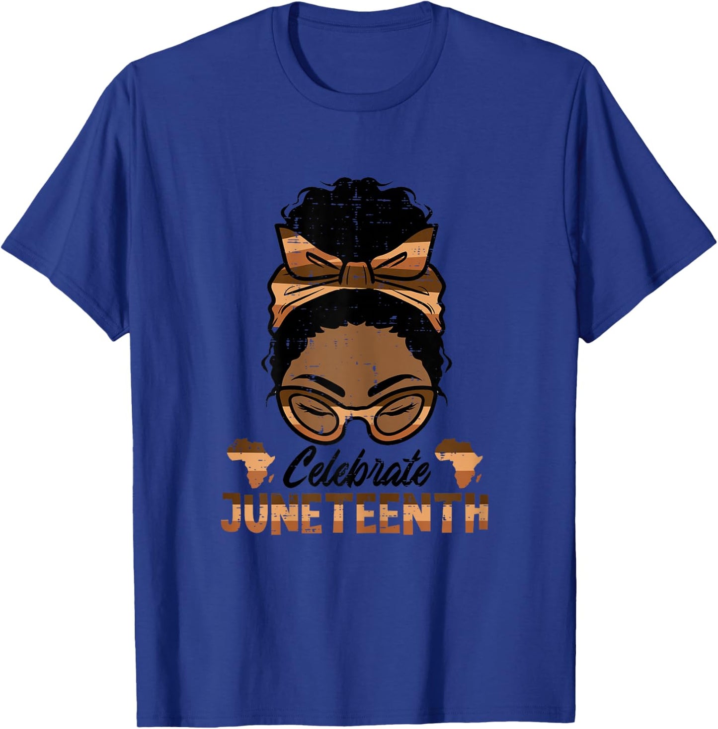 Celebrate Juneteenth Black Woman Freedom Day Women Girls Kid T-Shirt - T-Shirt | Royal