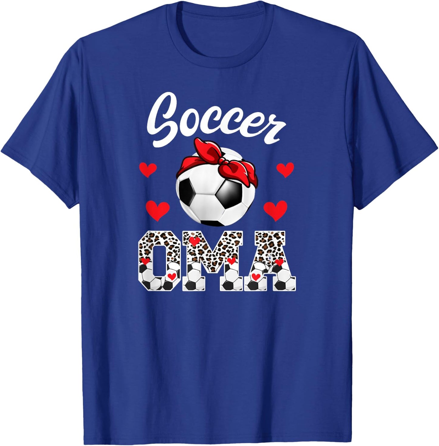 Soccer Oma Leopard Grandma Oma Of A Soccer Player Oma T-Shirt - T-Shirt | Royal