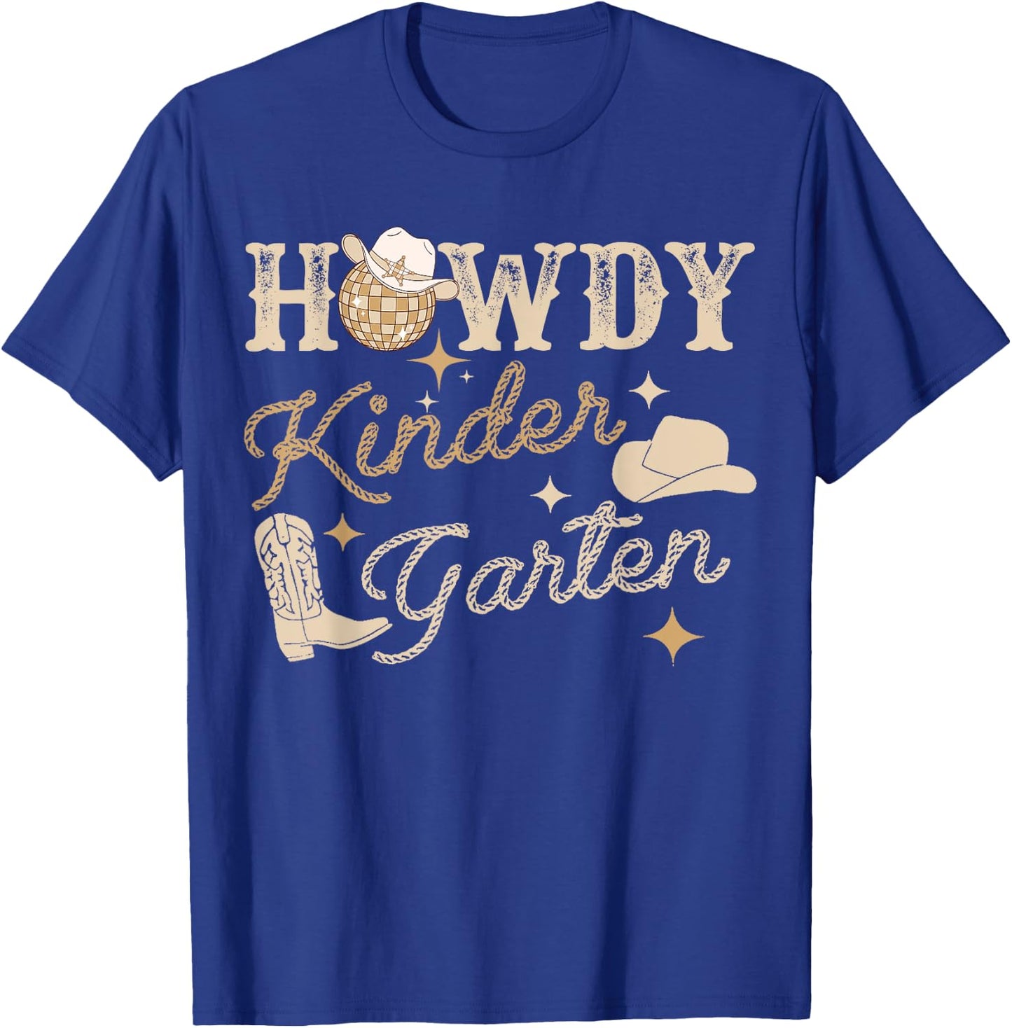 Howdy Kindergarten Teacher Rodeo Country Western Cowgirl , Small, Grey T-Shirt - T-Shirt | Royal