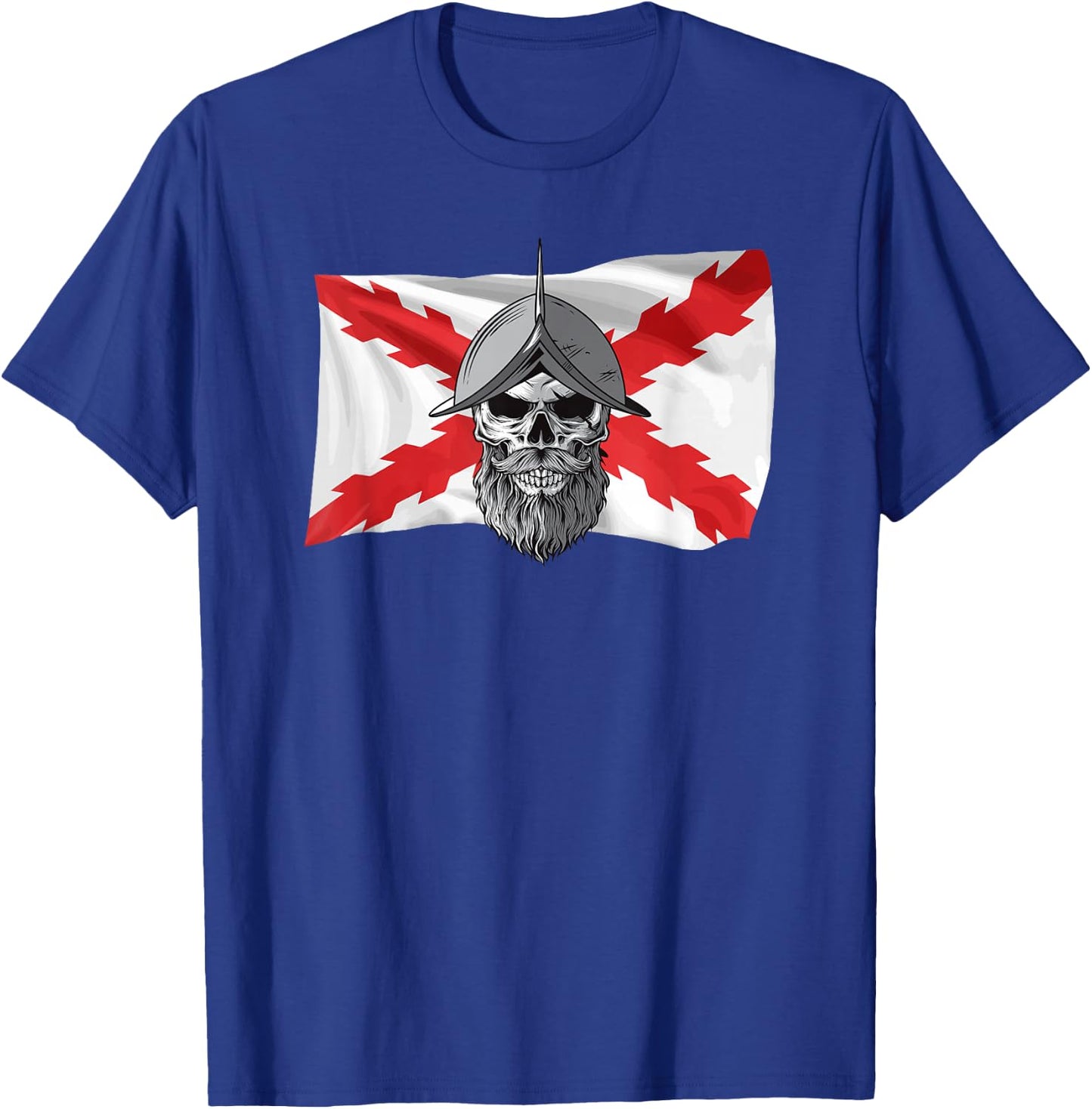Burgundy Cross. Skull Soldier. Military T-Shirt - T-Shirt | Royal