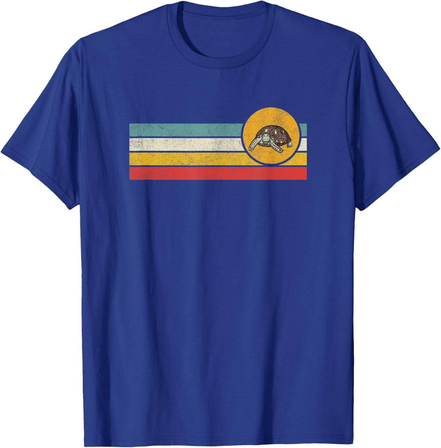 Tortoise Distressed Vintage Retro Style Sunset T-Shirt - T-Shirt | Royal