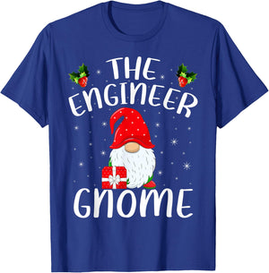 Matching Family Group Christmas The Engineer Gnome T-Shirt - T-Shirt | Royal
