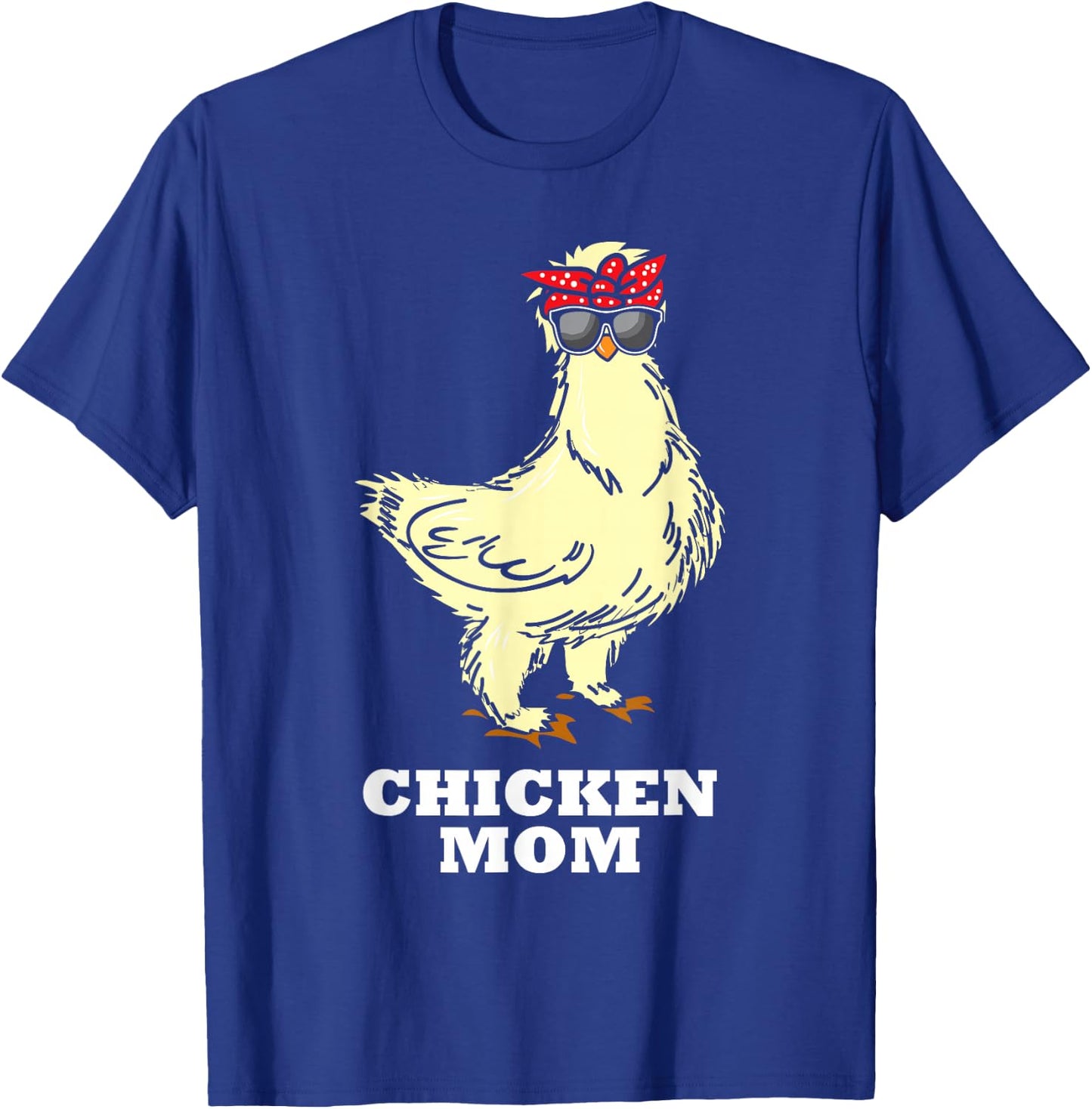 Silkie Chicken Mom Gift Cute Sunglasses Animal T-Shirt - T-Shirt | Royal