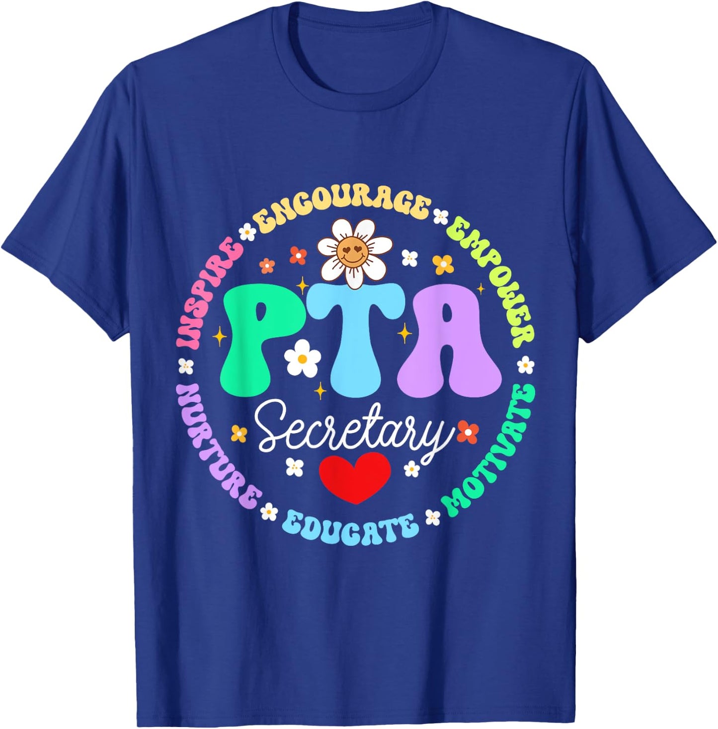 Parents Teacher Association Team Supporter PTA Secretary T-Shirt - T-Shirt | Royal