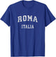 Rome Italy Vintage Roma Italia Sports Design T-Shirt - T-Shirt | Royal