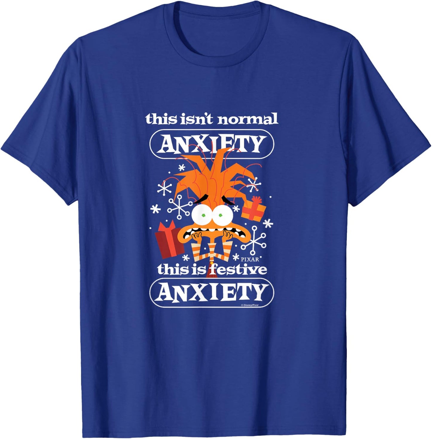 Inside Out 2 - Anxiety Festive Christmas T-Shirt - T-Shirt | Royal