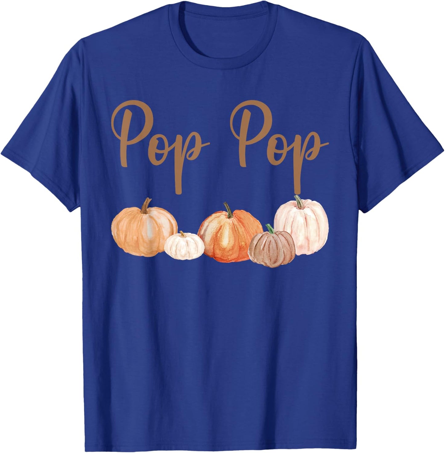 Pop Pop of Little Pumpkin First Birthday Autumn Pumpkin T-Shirt - T-Shirt | Royal