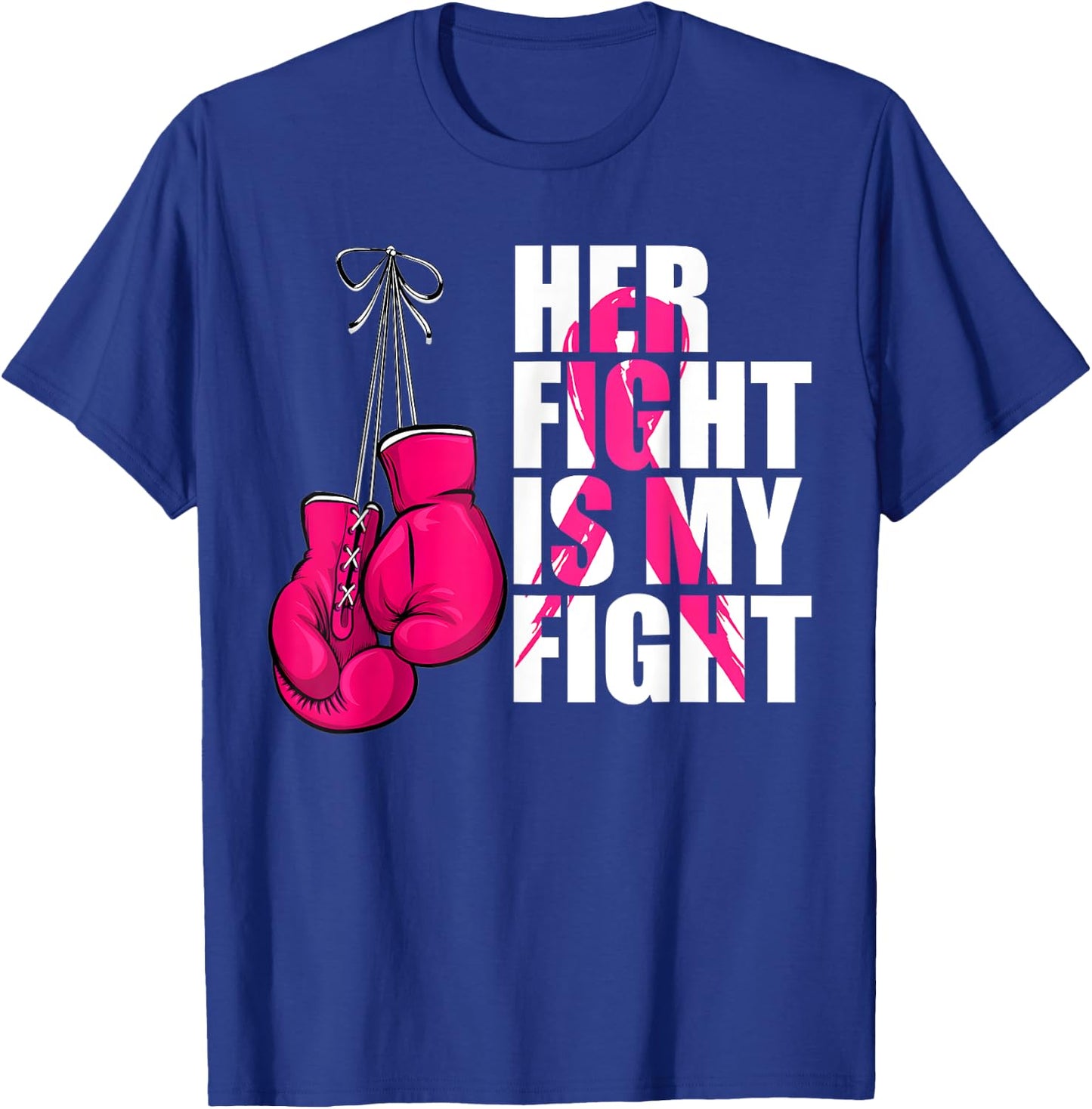 Breast Cancer Awareness Husband Support Squad T-Shirt - T-Shirt | Royal