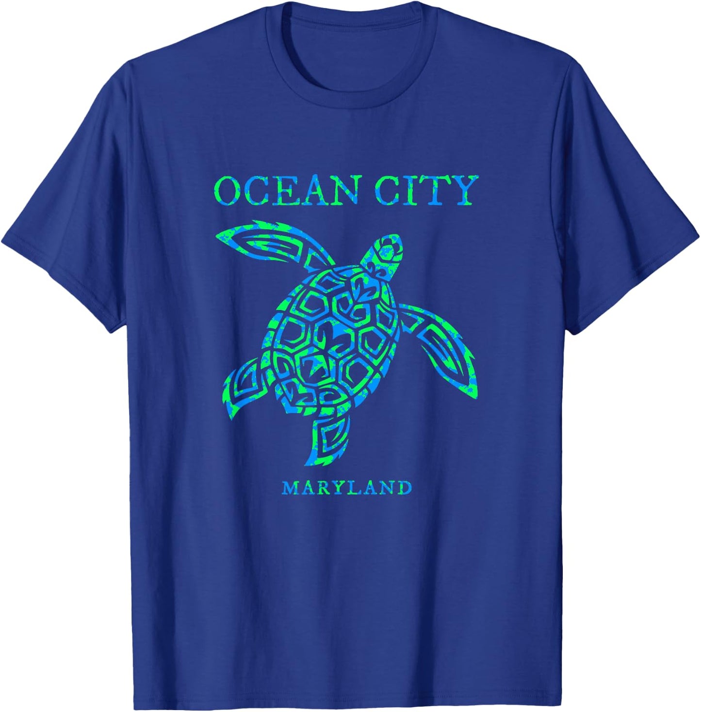 Ocean City Maryland Sea Turtle Souvenir Kids T-Shirt - T-Shirt | Royal