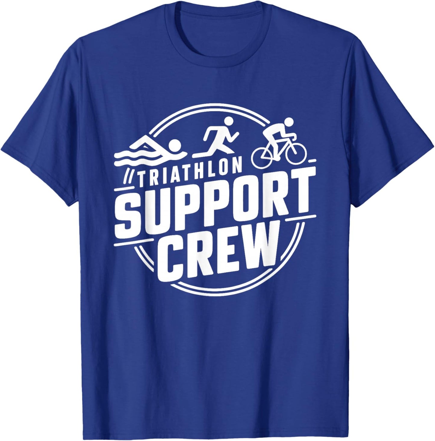 Triathlon Inspired Support Crew Related Triathlete T-Shirt - T-Shirt | Royal