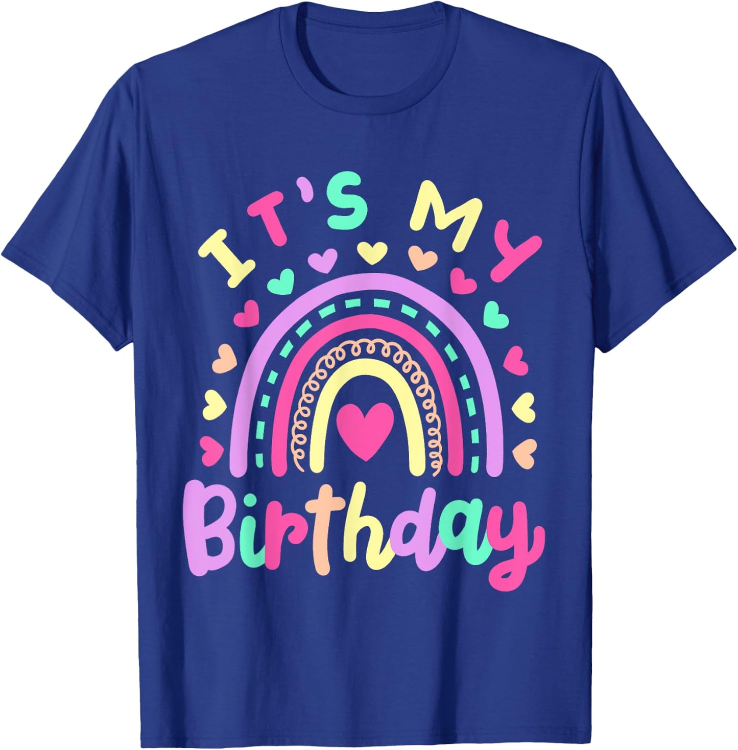 It's My Birthday Rainbow Boho Hippie Retro Groovy Girls Kids T-Shirt - T-Shirt | Royal