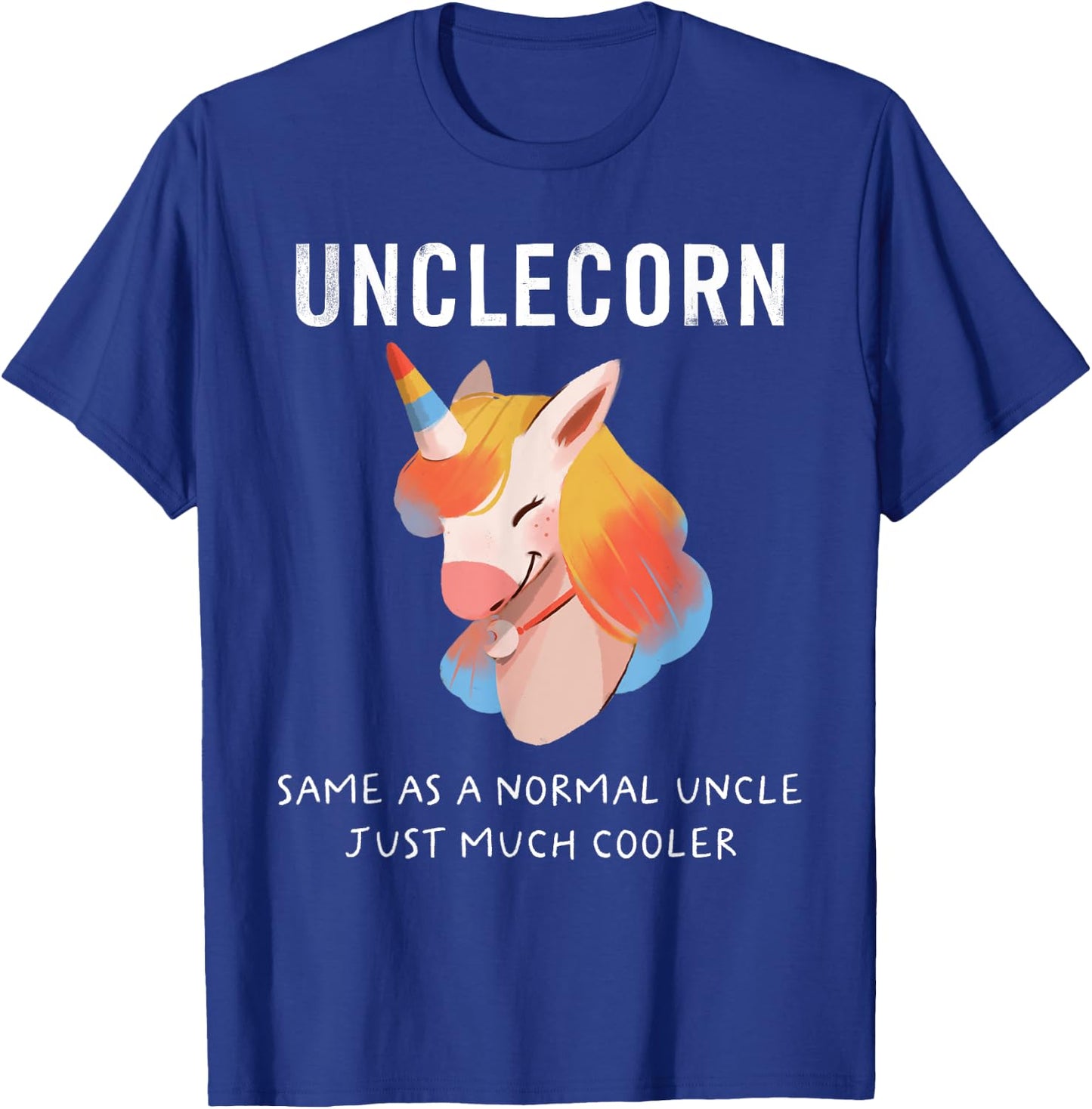 Unclecorn Unicorn Uncle Funny Niece T-Shirt - T-Shirt | Royal