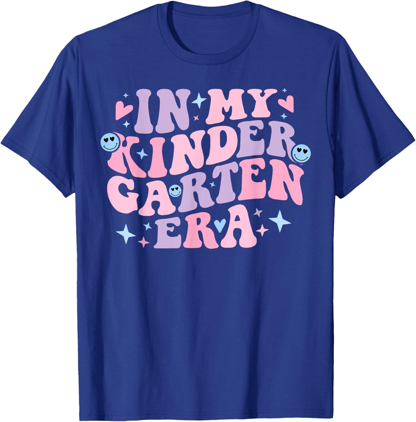 In My Kindergarten Era Groovy Back to School Teacher Student T-Shirt - T-Shirt | Royal