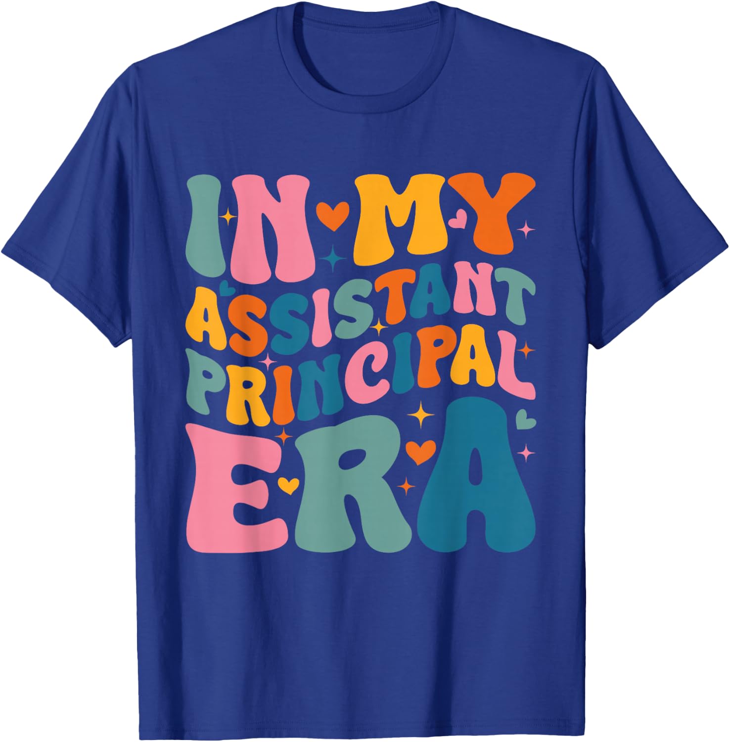 In My Assistant Principal Era Groovy Teacher Back To School T-Shirt - T-Shirt | Royal