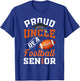 Proud uncle of a football Senior class of 2025 graduation T-Shirt - T-Shirt | Royal