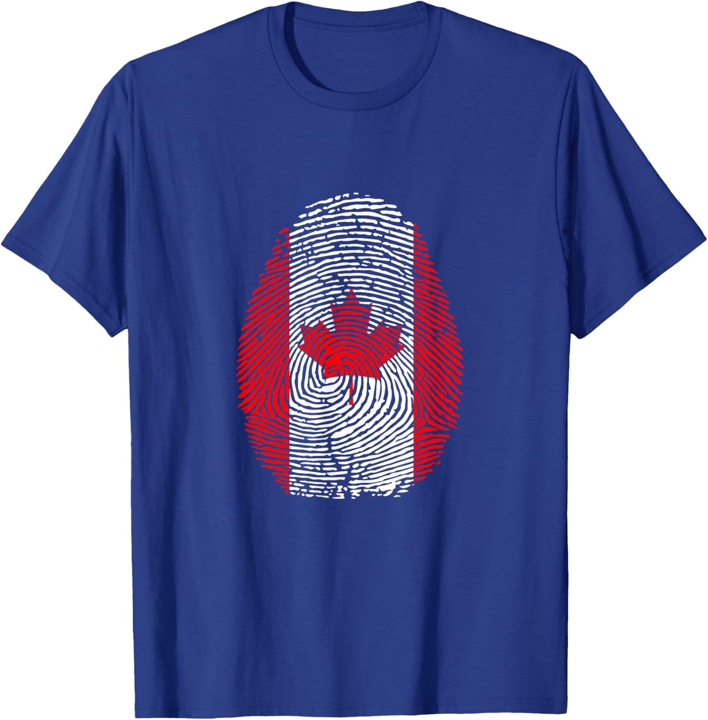 Funny it's in my DNA Canada flag Fingerprint T-Shirt - T-Shirt | Royal