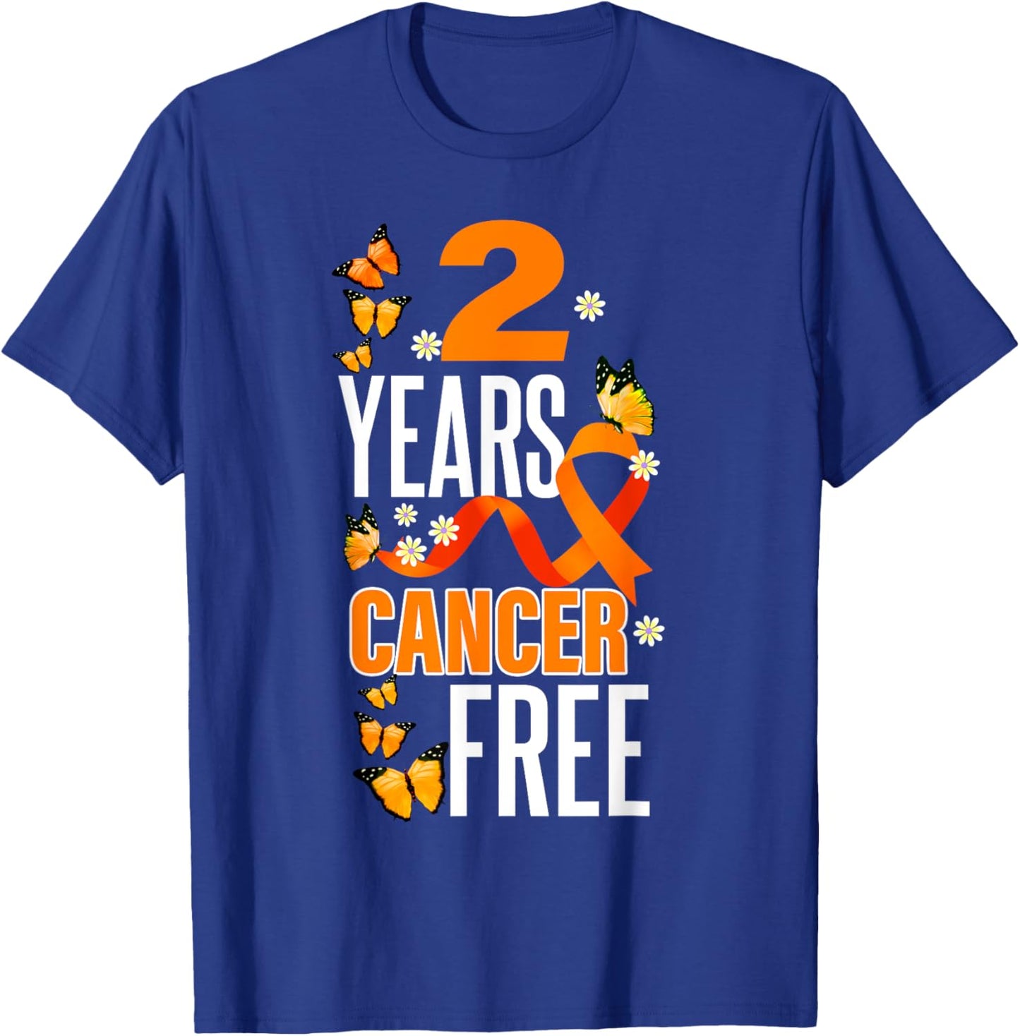 2 Year Cancer Free For Kidney Cancer Awareness T-Shirt - T-Shirt | Royal