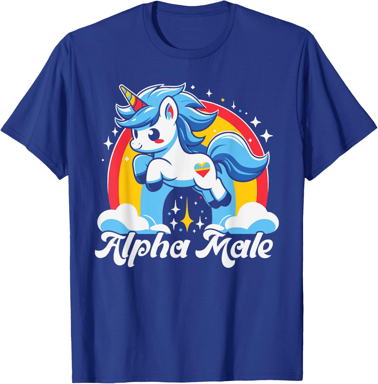 Unicorn Alpha Male Funny Unicorn Lover T-Shirt - T-Shirt | Royal