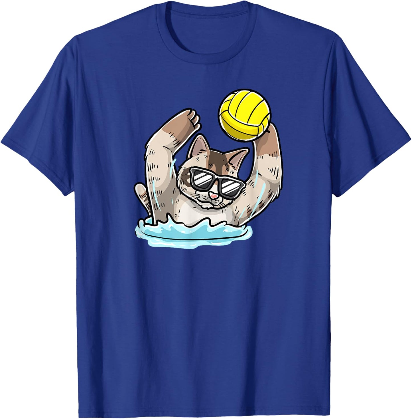 Water Polo Cat T-Shirt - T-Shirt | Royal