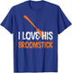 I Love His Broomstick I Love Her Pumpkins Halloween Couples T-Shirt - T-Shirt | Royal