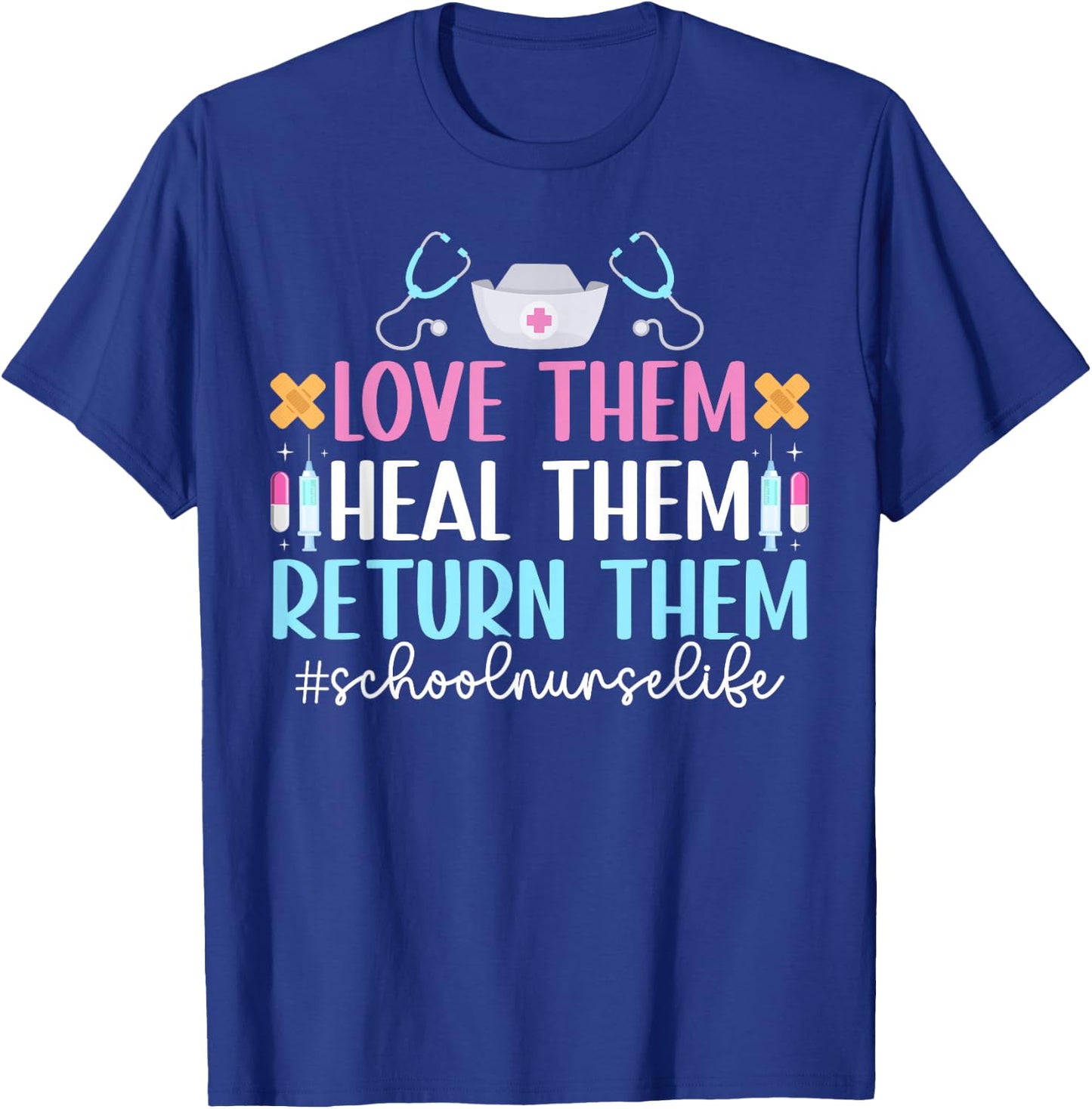 School Nurse Life School Nursing School Nurse Appreciation T-Shirt - T-Shirt | Royal
