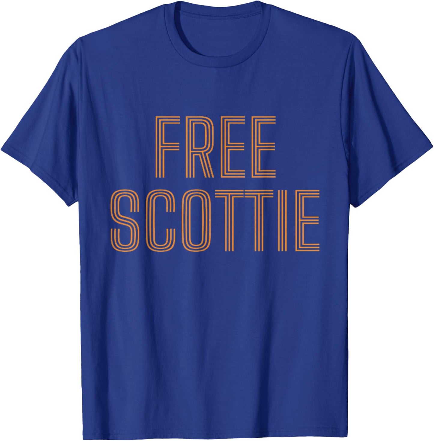 Funny Free Scottie Mug Shot Humour T-Shirt - T-Shirt | Royal