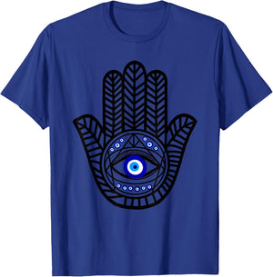 Nazar turkish eye evil eye protection hand of hamsa T-Shirt - T-Shirt | Royal
