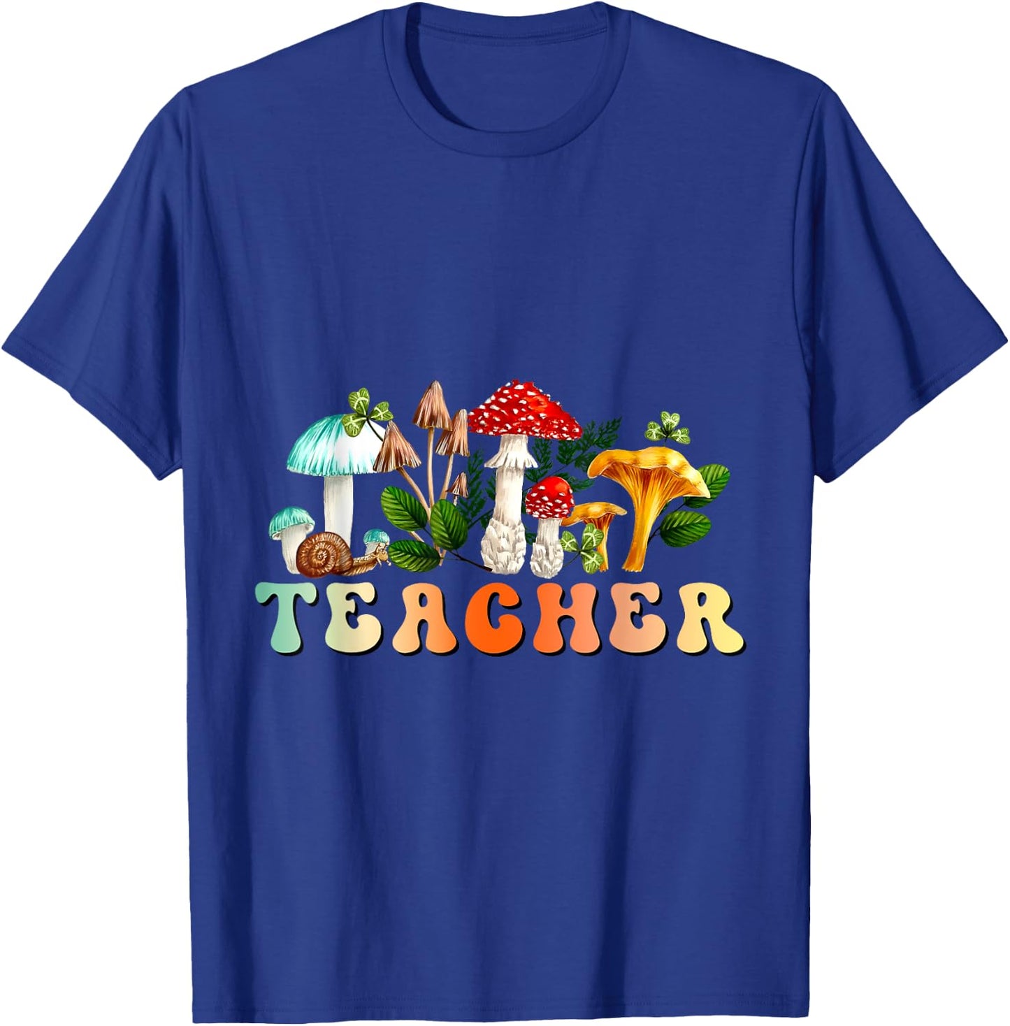 Teacher Mushroom Back To School Appreciation for Teacher T-Shirt - T-Shirt | Royal