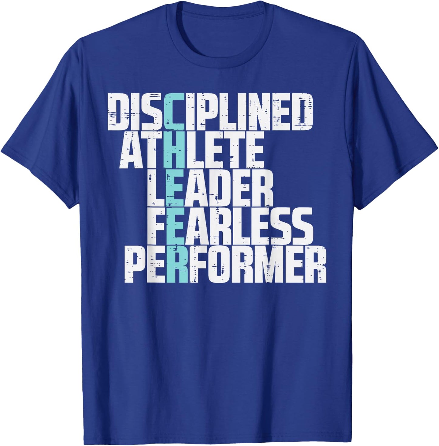 Cheer Disciplined Athlete Leader Cheerleader Women Men Kids T-Shirt - T-Shirt | Royal