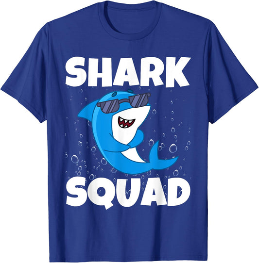 Shark Squad Birthday Boy Girl Family Matching Bday Party T-Shirt - T-Shirt | Royal