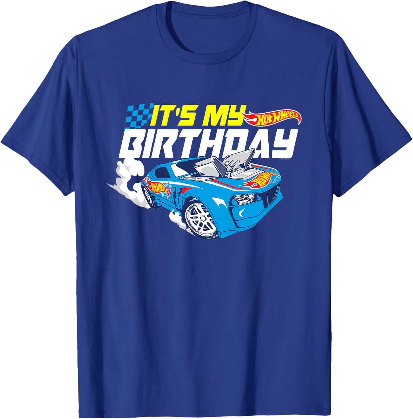 Kids Hot Wheels It's My Birthday Go Fast T-Shirt - T-Shirt | Royal