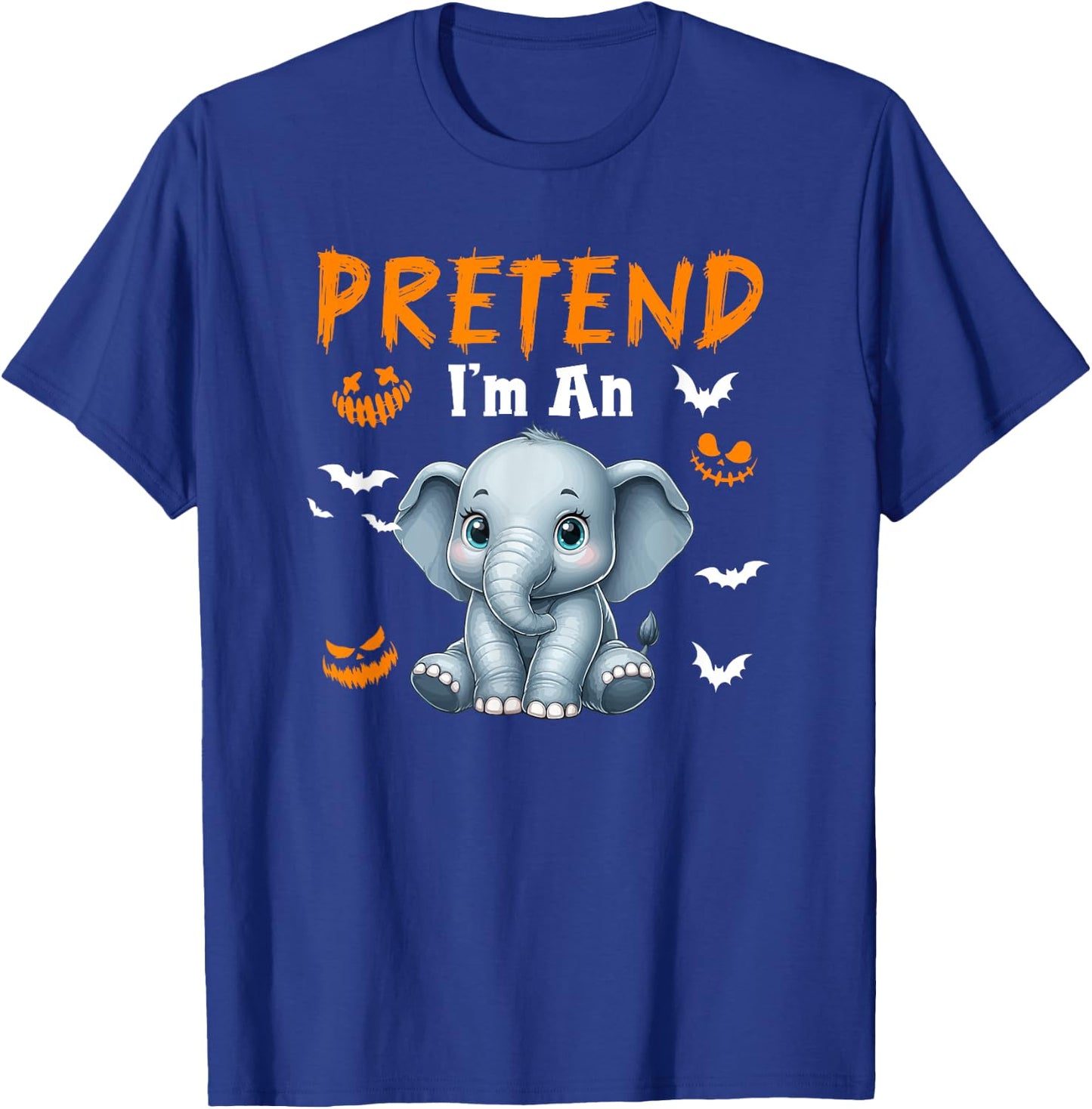 Pretend I'm An Elephant Halloween Costume Animal Lover Kids T-Shirt - T-Shirt | Royal