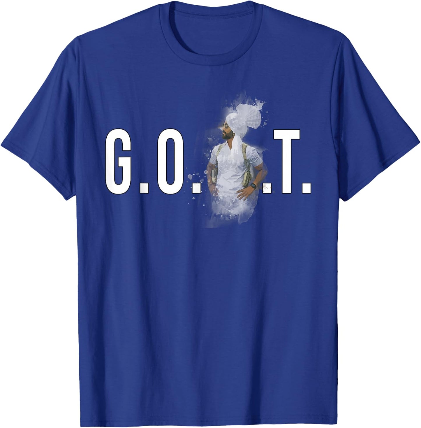DILJIT DOSANJH | G.O.A.T. | Punjabi Singer | Desi Apparel T-Shirt - T-Shirt | Royal