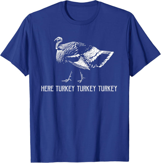 Hunting Season Gift Turkey Hunting - Men's Black Short Sleeve Classic Fit Polyester - Small T-Shirt - T-Shirt | Royal