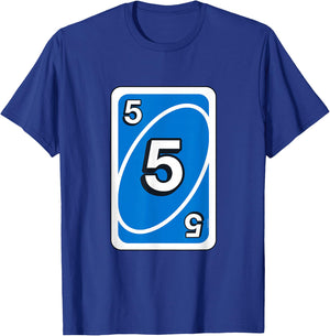 UNO Halloween Blue 5" Card T-Shirt - T-Shirt | Royal